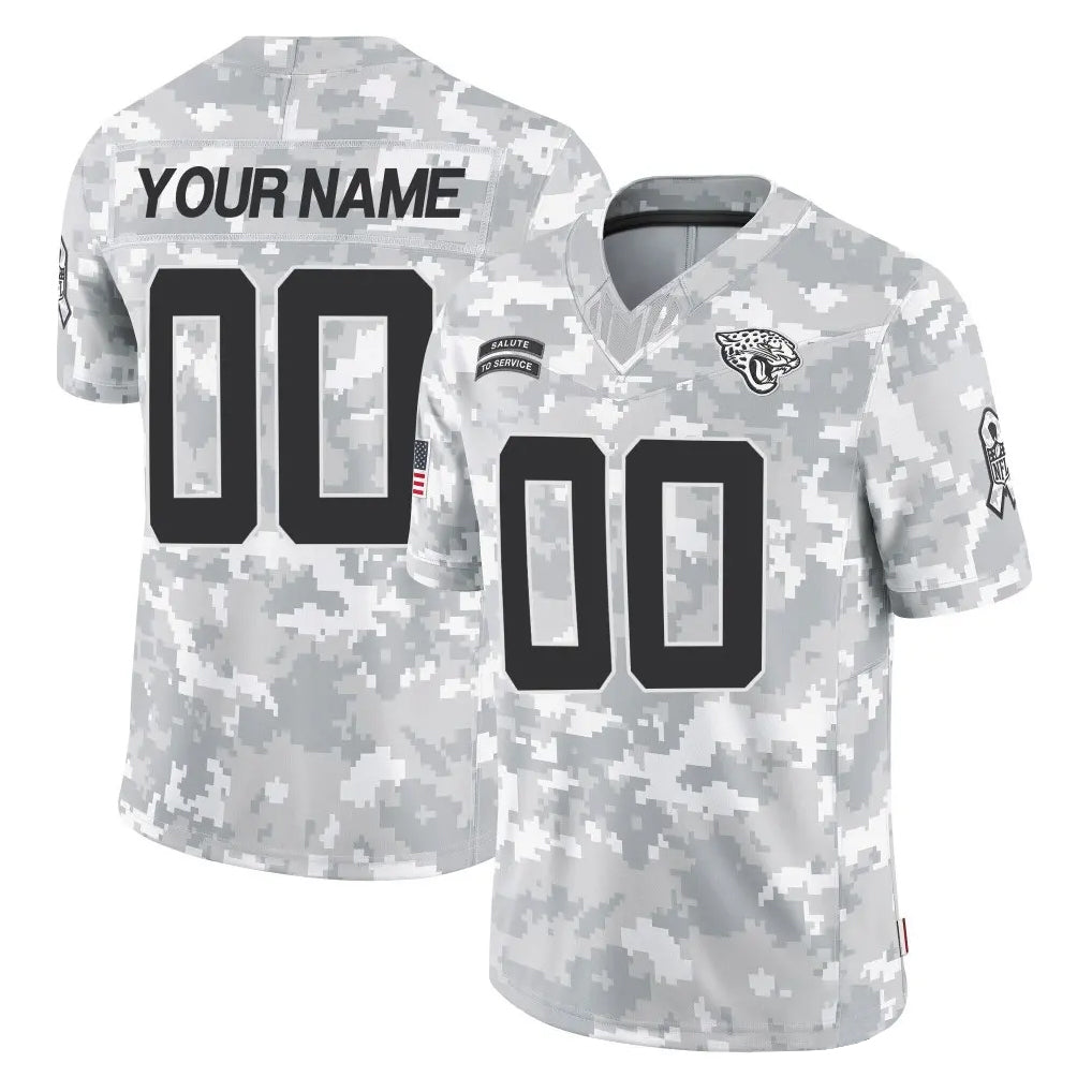 Kdoa Custom J.Jaguars Arctic Camo Salute To Service Limited Game Any Name & Numbers Stitched Jerseys