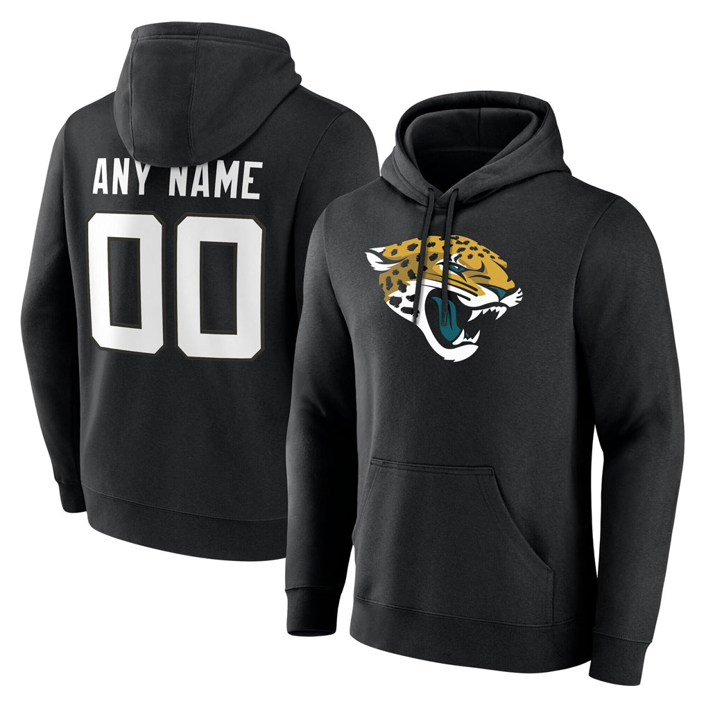 Kdoa Custom J.Jaguars Black Pullover Hoodies Limited Any Name & Numbers Stitched Jerseys