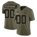 Kdoa Custom J.Jaguars Olive 2025 Salute To Service Limited Game Any Name & Numbers Stitched Jerseys