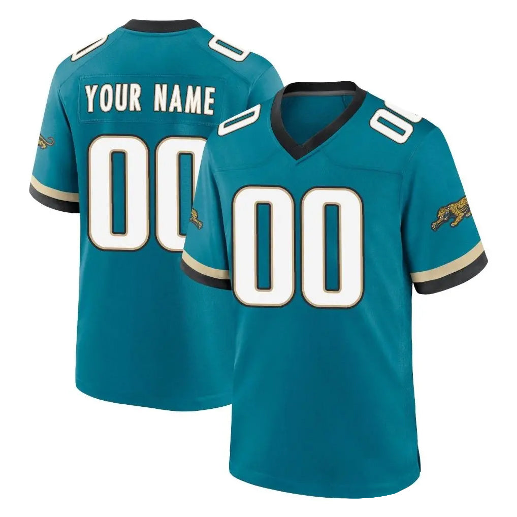 Kdoa Custom J.Jaguars Teal Prowler Throwback Limited Home Game Any Name & Numbers Stitched Jerseys