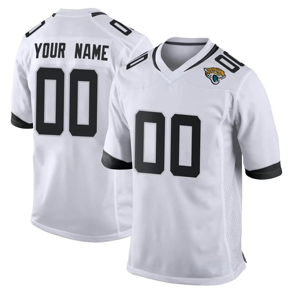 Kdoa Custom J.Jaguars White Home Game Any Name & Numbers Stitched Jerseys