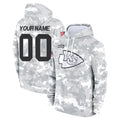 Kdoa Custom KC.Chiefs Arctic Camo Salute to Service Hoodies Limited Game Any Name & Numbers Stitched Jerseys