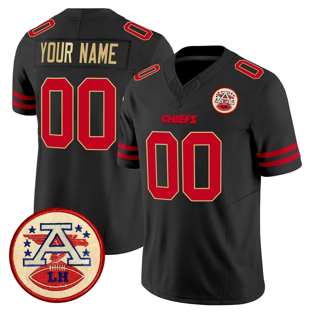 Kdoa Custom KC.Chiefs Black Limited Vapor F.U.S.E. Home Game Any Name & Numbers Stitched Jerseys