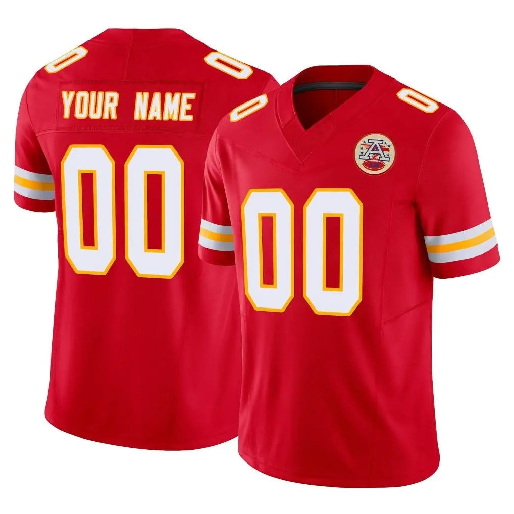 Kdoa Custom KC.Chiefs Red Limited Vapor F.U.S.E. Home Game Any Name & Numbers Stitched Jerseys