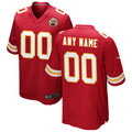 Kdoa Custom KC.Chiefs Red Replica Game Stitched Jerseys
