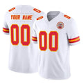 Kdoa Custom KC.Chiefs White Limited Vapor F.U.S.E. Home Game Any Name & Numbers Stitched Jerseys