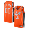 Kdoa Custom LA.Clippers Orange 2025-2026 City Edition Swingman Stitched Jerseys