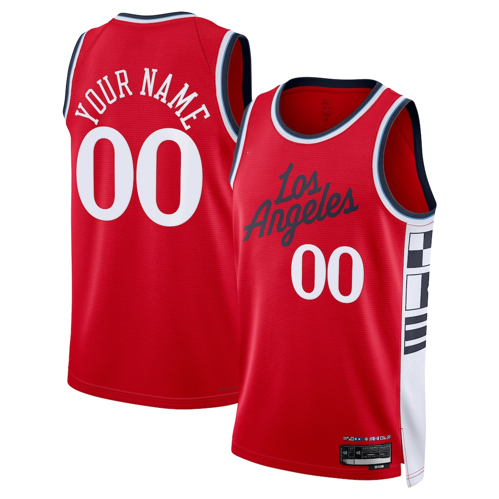 Kdoa Custom LA.Clippers Red 2024-2025 Swingman Stitched Jerseys - Statement Edition