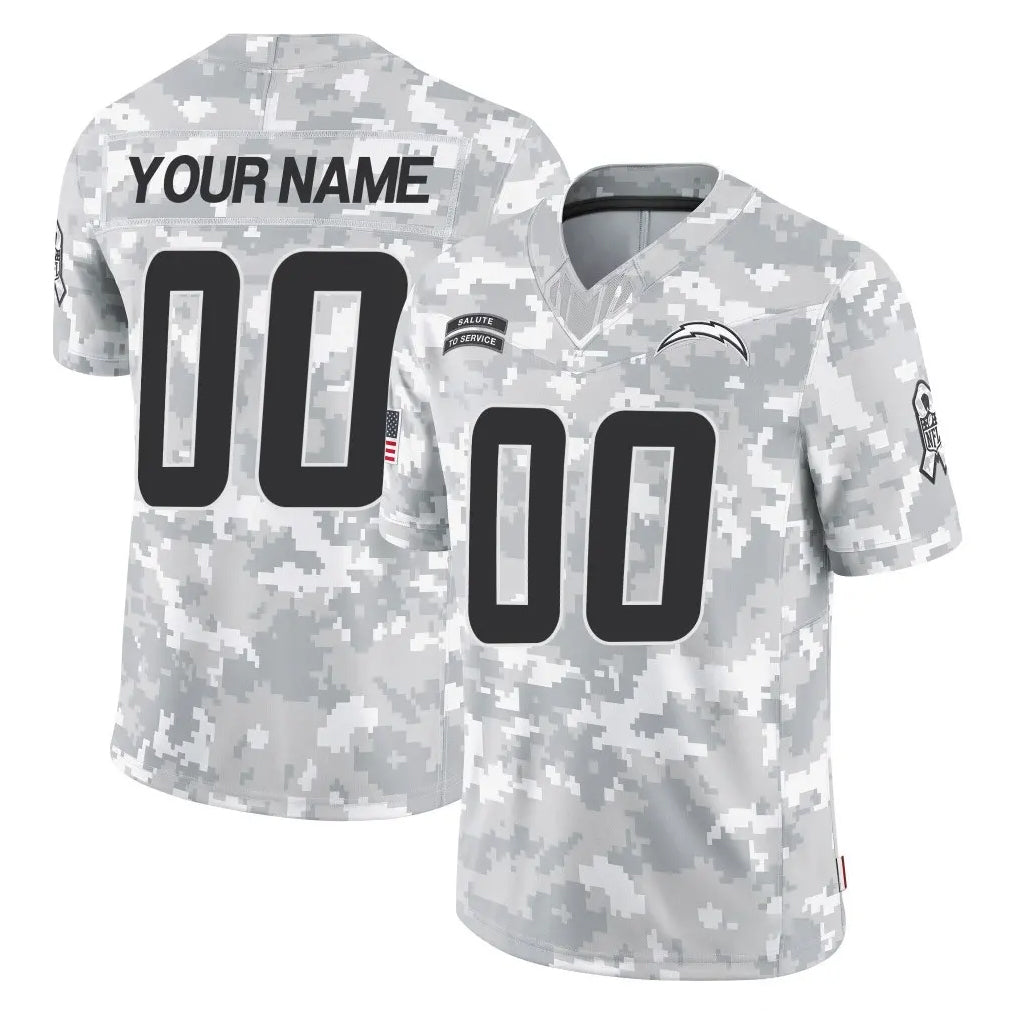 Kdoa Custom LA.Chargers Arctic Camo Salute To Service Limited Game Any Name & Numbers Stitched Jerseys