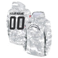 Kdoa Custom LA.Chargers Arctic Camo Salute to Service Hoodies Limited Game Any Name & Numbers Stitched Jerseys