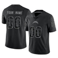 Kdoa Custom LA.Chargers Black Reflective Limited Game Any Name & Numbers Stitched Jerseys