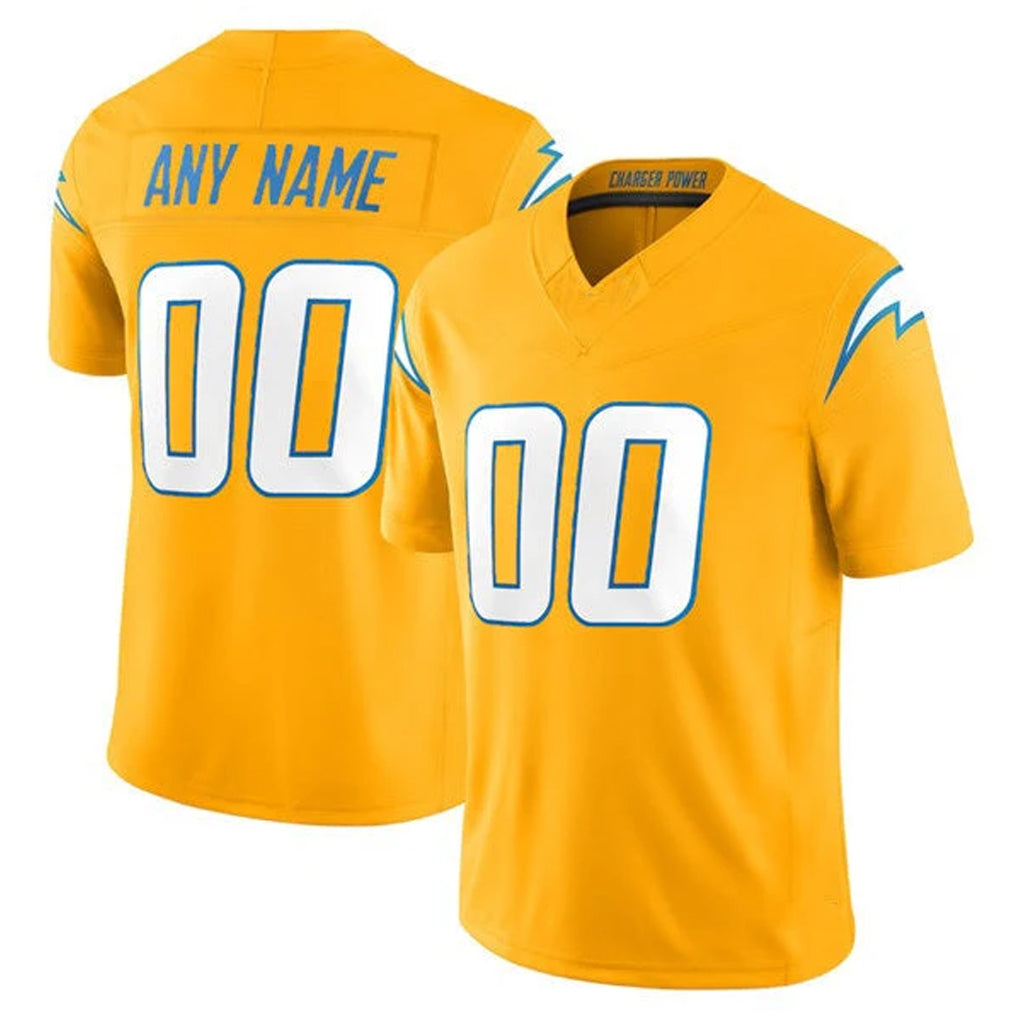 Kdoa Custom LA.Chargers Gold Limited Vapor F.U.S.E. Home Game Any Name & Numbers Stitched Jerseys