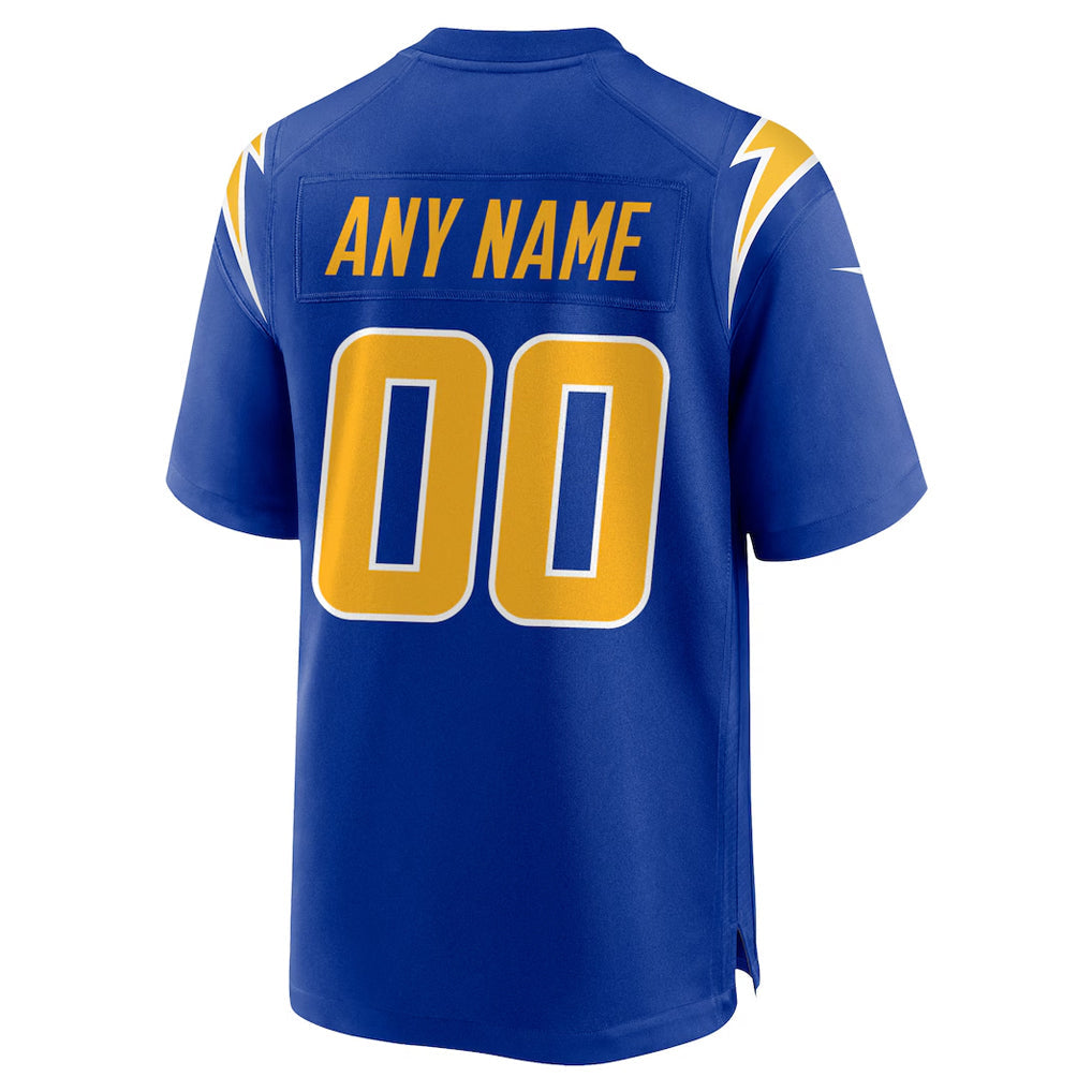 Kdoa Custom LA.Chargers Royal Alternate Home Game Stitched Jerseys
