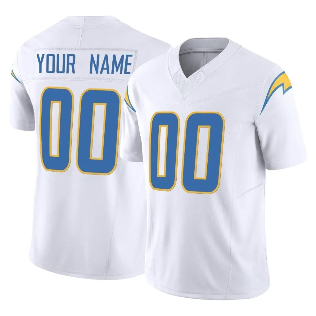 Kdoa Custom LA.Chargers White Limited Vapor F.U.S.E. Home Game Any Name & Numbers Stitched Jerseys