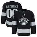 Kdoa Custom LA.Kings Black Alternate Authentic Pro Jerseys