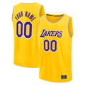 Kdoa Custom LA.Lakers Gold Fast Break Stitched Jerseys - Icon Edition