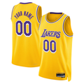 Kdoa Custom LA.Lakers Gold Swingman Stitched Jerseys - Icon Edition