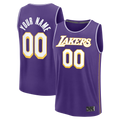 Kdoa Custom LA.Lakers Purple Fast Break Stitched Jerseys - Icon Edition