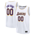 Kdoa Custom LA.Lakers White Fast Break Replica Stitched Jerseys - Association Edition