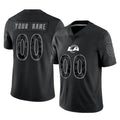 Kdoa Custom LA.Rams Black Limited Reflective Home Game Any Name & Numbers Stitched Jerseys