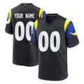 Kdoa Custom LA.Rams Black Midnight Rivalries Collection Home Game Any Name & Numbers Stitched Jerseys