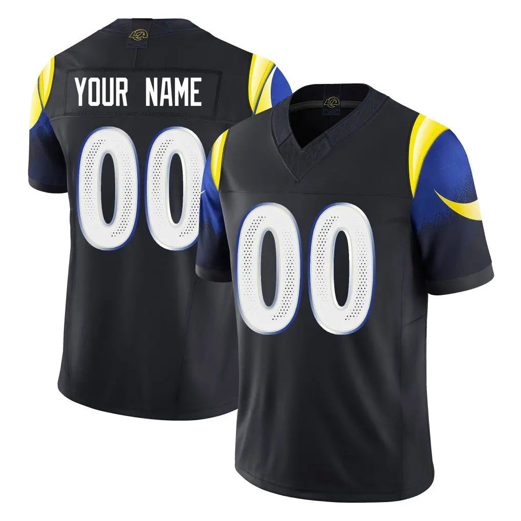 Kdoa Custom LA.Rams Black Midnight Rivalries Collection Limited Home Game Any Name & Numbers Stitched Jerseys