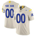 Kdoa Custom LA.Rams Bone Limited Vapor Home Game Any Name & Numbers Stitched Jerseys