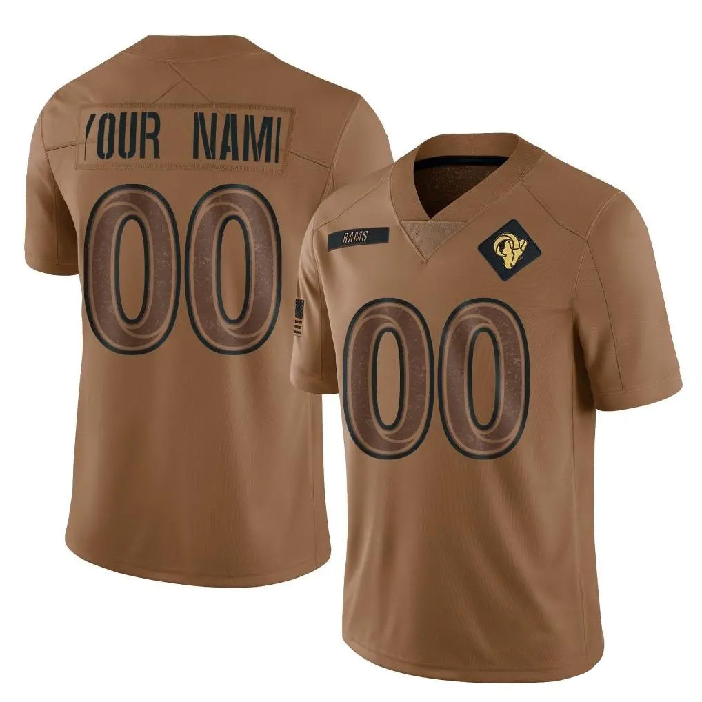 Kdoa Custom LA.Rams Brown Salute To Service Limited Any Name & Numbers Stitched Jerseys