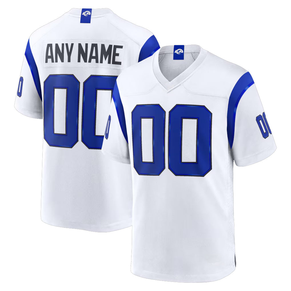 Kdoa Custom LA.Rams Fearsome White Home Game Any Name & Numbers Stitched Jerseys