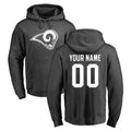 Kdoa Custom LA.Rams Gray Pullover Hoodie Limited Game Any Name & Numbers Stitched Jerseys