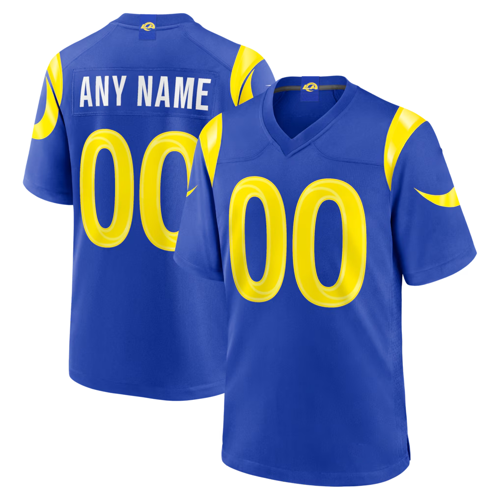 Kdoa Custom LA.Rams Royal Game Stitched Jerseys