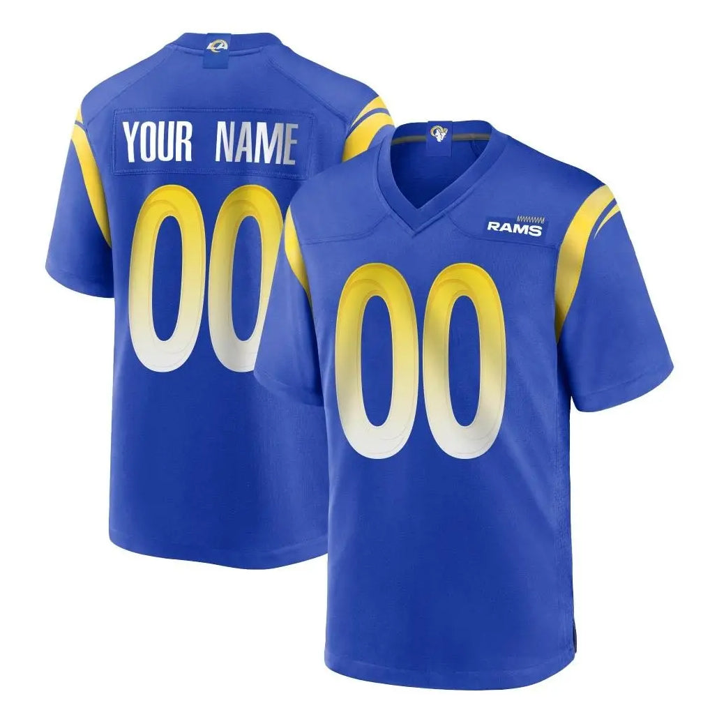 Kdoa Custom LA.Rams Royal Home Game Any Name & Numbers Stitched Jerseys