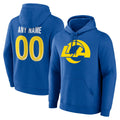 Kdoa Custom LA.Rams Royal Pullover Hoodie Limited Game Any Name & Numbers Stitched Jerseys