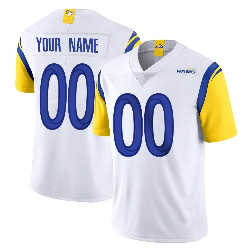 Kdoa Custom LA.Rams White Limited Vapor Untouchable Home Game Any Name & Numbers Stitched Jerseys