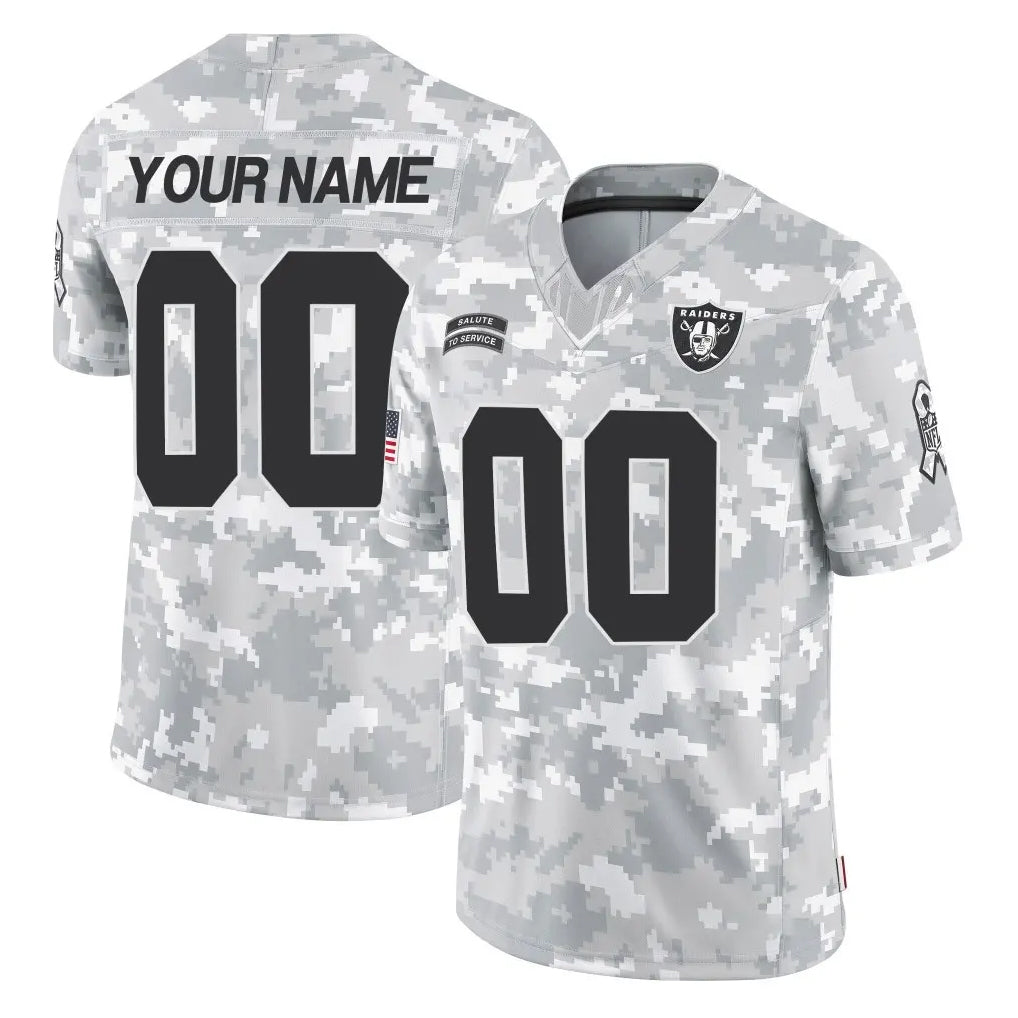 Kdoa Custom LV.Raiders Arctic Camo Salute To Service Limited Game Any Name & Numbers Stitched Jerseys