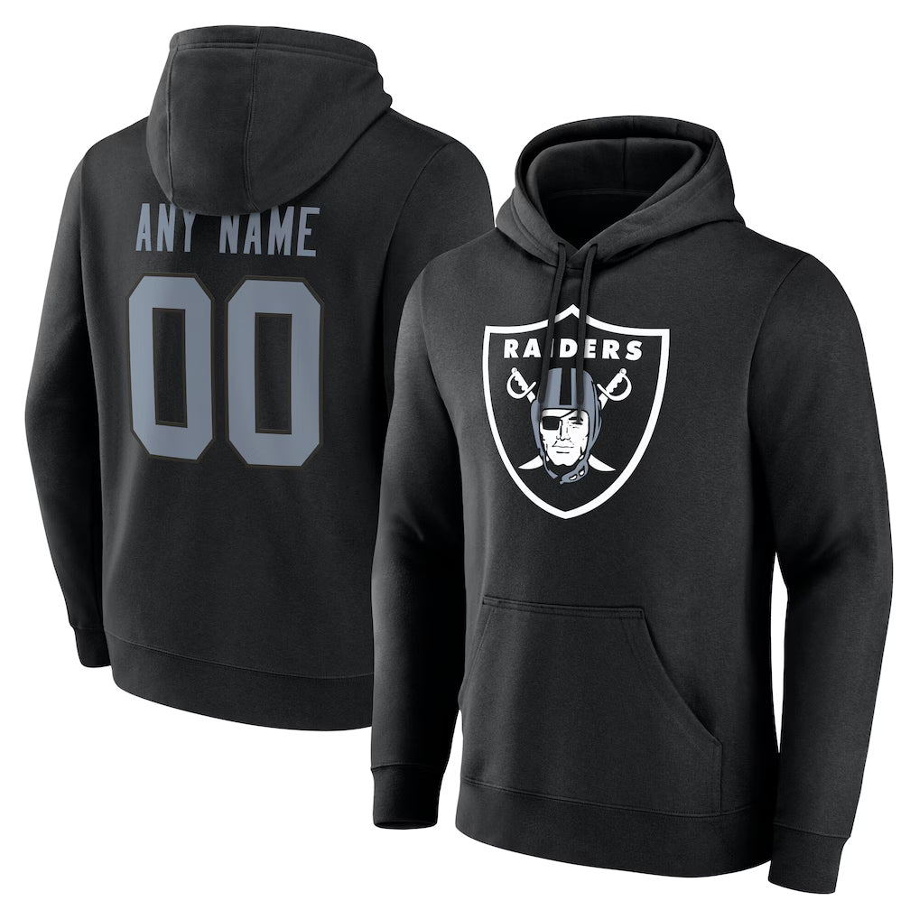 Kdoa Custom LV.Raiders Black LOGO Pullover Hoodies Home Game Any Name & Numbers Stitched Jerseys