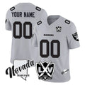 Kdoa Custom LV.Raiders Gray 65th Anniversary Vapor Limited Home Game Any Name & Numbers Stitched Jerseys