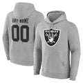 Kdoa Custom LV.Raiders Gray LOGO Pullover Hoodies Home Game Any Name & Numbers Stitched Jerseys