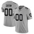 Kdoa Custom LV.Raiders Gray Limited Vapor F.U.S.E. Home Game Stitched Jerseys
