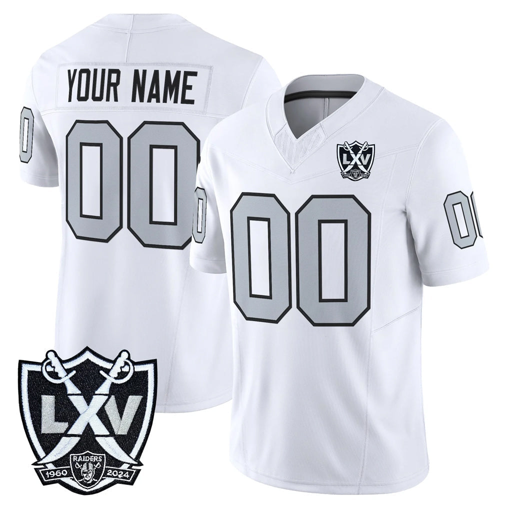 Kdoa Custom LV.Raiders White 2026 Vapor Limited Home Game Any Name & Numbers Stitched Jerseys