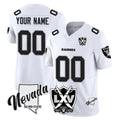 Kdoa Custom LV.Raiders White 65th Anniversary Vapor Limited Home Game Any Name & Numbers Stitched Jerseys