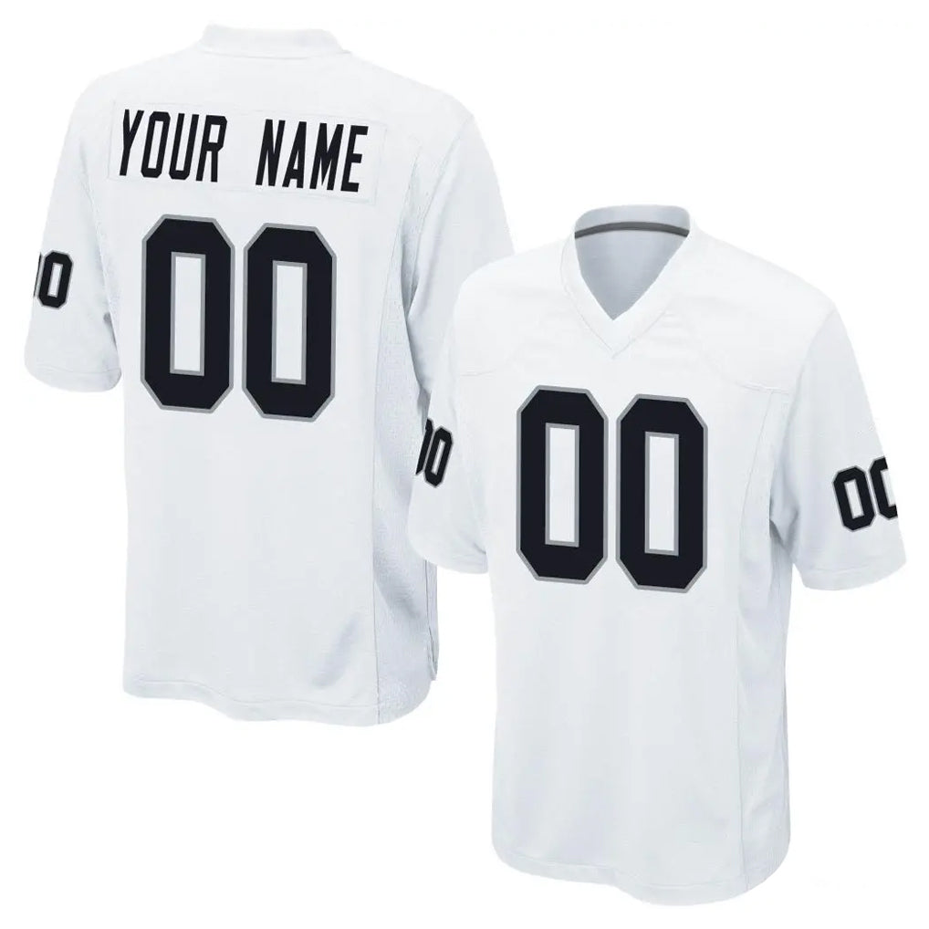 Kdoa Custom LV.Raiders White Home Game Any Name & Numbers Stitched Jerseys
