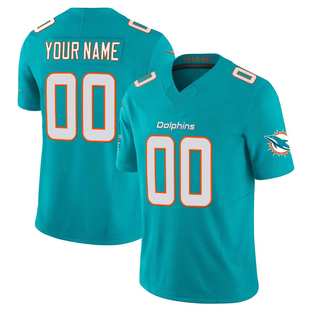 Kdoa Custom M.Dolphins Aqua Limited Vapor F.U.S.E. Home Game Any Name & Numbers Stitched Jerseys