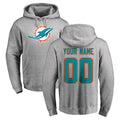 Kdoa Custom M.Dolphins Gray LOGO Pullover Hoodies Limited Any Name & Numbers Stitched Jerseys