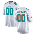 Kdoa Custom M.Dolphins White Game Home Any Name & Numbers Stitched Jerseys