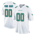 Kdoa Custom M.Dolphins White Home Game Any Name & Numbers Stitched Jerseys