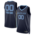 Kdoa Custom M.Grizzlies Navy Swingman Stitched Jerseys- Icon Edition