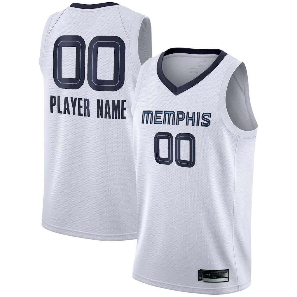 Kdoa Custom M.Grizzlies White 2020-2021 Swingman Stitched Jerseys - Association Edition