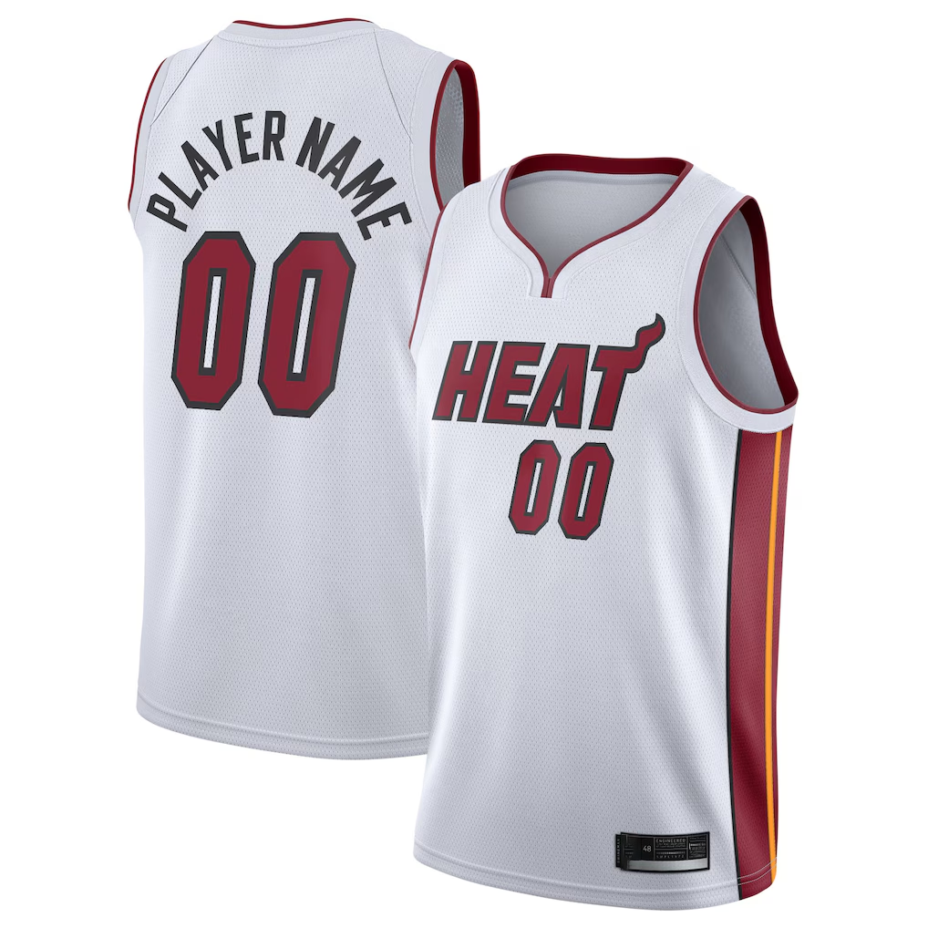 Kdoa Custom M.Heat White 202021 Swingman Jerseys - Association Edition