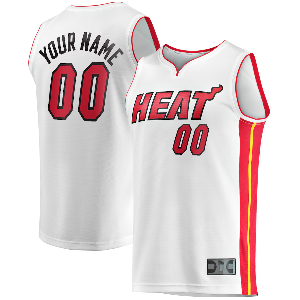 Kdoa Custom M.Heat White Fast Break Replica Jerseys - Association Edition